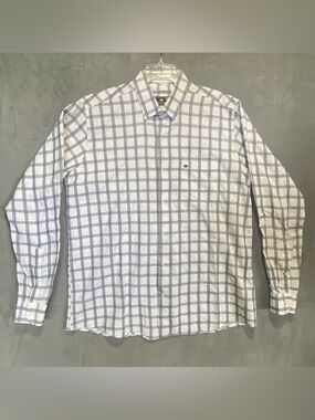 Men's XL French Crown Black & White Long Sleeve Button Down Shirt
